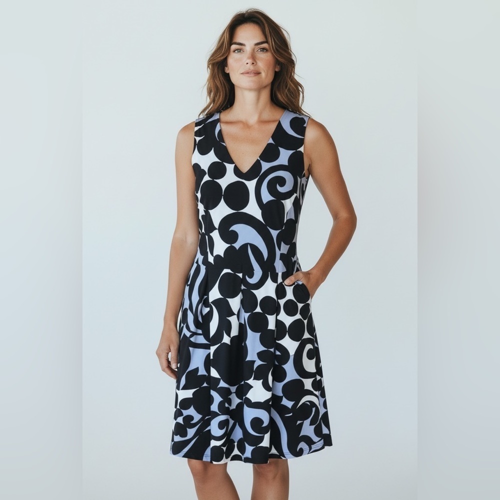 Ann Taylor sleeveless dress V-neck fully lined back zipper size 4T NWOT - Picture 16 of 16